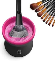 AIQIBAO Portable Electric Makeup Brush Cleaner Machine，USB Cosmetic Brush Cleaner Tools Automatic Brush Silicone Brush Spinner Wash and Dry Deep Cleaning Machine (C)