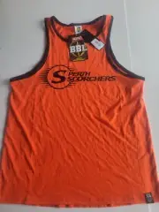 New Perth Scorchers BBL KFC Mens Size M Supporters Singlet Cricket