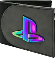 [Original Hardware] PS Iridescent Iconic Emblem Grey ID & Card Bi-Fold Wallet