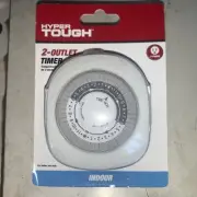 Hyper Tough 2-Outlet Timer HTH1025 New Sealed 15 Amp