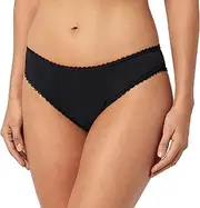 [Haute pression] Women's Tulipe Culotte Tanga menstruelle uni avec Dentelle élastique à la Taille et cuisses de Couleur Noir, Flux Léger T38 Underwear, Black, UK 10, Black, 38