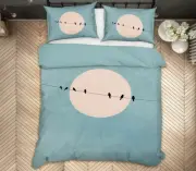 3D Moon Bird 1218NA Bed Pillowcases Quilt Cover Duvet Boris Draschoff Fay
