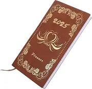 COHEALI 1 2025 Schedule 2025 Notepad 2025 Notebook Journal Appointment Book Planner 2025 Weekly Planner Agenda Notepad Daily Schedule Notepad 2025 Notebooks Imitation Leather Brown