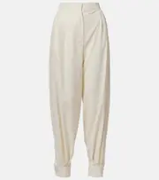 [Max Mara] Max Mara Coccole cotton pants UK 14 white