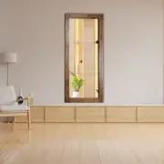 Walnut Wood Full Length Mirror HD 163x54cm Classic Rectangle Frame Hallway Décor