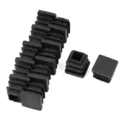 12 Pieces 16mm x 16mm Plastic Blanking End Caps Square Tubing Tube Pipe Insert