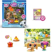 BANDAI Littlest Pet Shop Series 2 Petfluencer Garden Party | Petfluencer Set Has 2 LPS Mini Pet Toys 4 Accessories 1 Backdrop 1 Collector Card and 1 Virtual Code | Collectable Toys for Girls and Boys