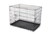 YES4PETS 48' Collapsible Metal Dog Cat Crate Cat Rabbit Puppy Cage With Tray
