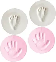 Vaguelly 4pcs Hand and Foot Ink Pad Footprint Keepsake Footprint Pad DIY Handprint Maker Handprint Keepsake Pads Newborn Handprint Footprint Mud