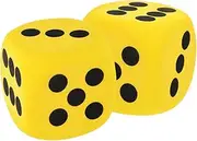 UPKOCH 2Pcs Large Eva Foam Dice Set for Classroom Activities and Party Games Safe Rounded Corner Design Lightweight Six Sided Educational Props