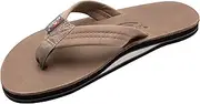 [Rainbow Sandals] Mens Luxury Leather - Single Layer Arch Support