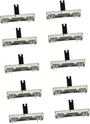 Hoement 10 Pack B50k Linear Potentiometer Slider 45mm Mono Slide Potentiometer 50k Ohm Potentiometer Knob Resistor Module