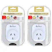 2x Sansai Portable Wall Charger 22.5W USB-C w/ LED Indicator 11x7 cm Assorted