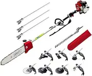 GIANTZ Pole Saw, 62Cc Hedge Trimmer Brush Cutter Poles Tree Pruner Chainsaw Cordless