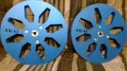 Set (PAIR) Akai 7 inch aluminum take up reels for Akai gx reel to reel, Blue