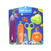 5pc Jarmelo Fruit Dough Sculpting Modelling Clay Mould Play Tool Set Kids 3y+