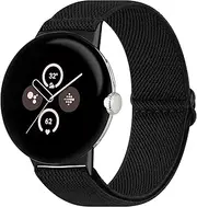 Elastic Bands for Google Pixel Watch Bands & Pixel Watch 2 Band/Google Pixel Watch 3 41mm Band Women/Men, Adjustable Comfortable Solo Loop Nylon Braided Replacement Wristband Straps