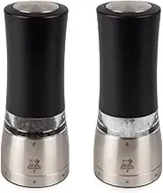 Peugeot Daman Duo 2/43179 Pepper and Salt Mill Set of 2 Electric Spice Mills Plastic Stainless Steel Transparent 16 cm