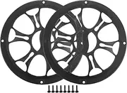 X AUTOHAUX Universal 6" Car Speaker Grills Cover Round 6 Inch Audio Speaker Subwoofer Guard Protective Case with Mounting Screws ABS Black - Pack of 2