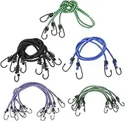 YARNOW 20pcs Heavy Duty Bungee Straps Assorted Durable Outdoor Bungee Cords with Hooks for Luggage Cargo and Camping Use