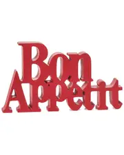Torre & Tagus Word Art Red Resin Decor