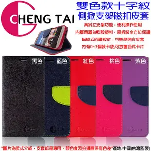 伍 CHENG TAI ASUS ZB501KL ZenFone Live A007 馬卡龍 皮套 A007 雙色十字紋