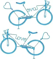 Beatifufu Retro Style Bike Model Decoration 2pcs Alloy Bike Model Toy Vintage Ornament for Desk