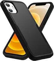 [Hsefo] Compatible with iPhone 12 Case and 12 Pro Case, Heavy Duty Protection Shockproof Dropproof Dustproof Anti-Scratch Phone Case Cover for 12 and 12 Pro -Black