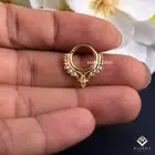 Stella 14 CT Gold Septum Daith Piercing, Natural Diamond, Nose Ring clicker ear