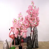 在飛比找蝦皮購物優惠-人造櫻花樹 裝置藝術 仿真櫻花樹 大型落地盆栽 櫻花樹 仿真