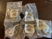 COAT/HAT HOOKS 3" Double Hook Satin Nickel Lot x5pks Design House 202879