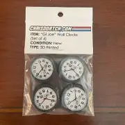 Custom Wall Clocks for GI Joe 3.75" 1:18 Scale Diorama (Set of 4)