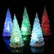 10 Pcs Colorful Crystal Christmas Tree Changing LED Light Tabletop