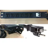 在飛比找蝦皮購物優惠-多用途 3-Pin PDU 電源條 250V 適用於 19'