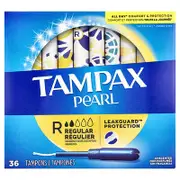 Tampax, Pearl, Regular, Unscented, 36 Tampons