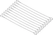 uxcell 8 Inch Stage Lights Safety Cable, 10 Pack 304 Stainless Steel 1mm Dia Security Rope with Double Loop for DJ Stage Lighting Luggage Lock
