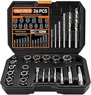 Daseeme 26Pcs Nuts Screws Bolt Sockets Set, Remove Stripped, Frozen, Rounded-Off Bolts, ​Nuts & Screws, Bit Tools Set with Solid Storage Case
