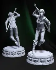 1/24 Resin Witch Girl Warrior Unassembled Unpainted RW-322