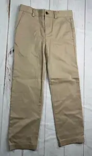 NWOT Brooks Brothers Boys Pants Khaki 8 Fleece Chino Flat Front Casual Bottom