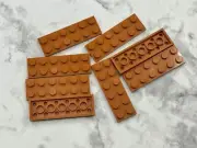 Lego Parts (8) ~ Dark Orange Plate 2 x 8 ~ No 3034