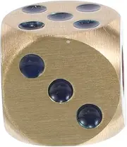 SUPVOX Metal Brass Dice for Tabletop Games DIY Educational Dices Vivid Colors Unique Design for Poker Parties and Creative Decor Quick Cleaning Precision Craftsmanship