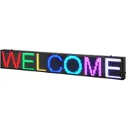 Programmable LED Sign, P10 Full Color LED Scrolling Panel, DIY Custom Text Animation Pattern Display Board, WIFI USB Control Message Shop Sign for Store Business Party Bar Advertising