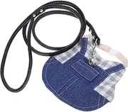 CVUTOVO Adjustable Rabbit Harness and Leash Cute Bunny Outfit for Small Pets Comfortable and Durable Vest for Outdoor Use Pet Rabbit Clothes