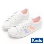 【KEDS】ACE 復古運動皮革綁帶休閒鞋-白/彩 (9221W123380)