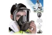 OZNALA 7 in 1 Gas Mask Reusable Full Face Chemical Spray Painting Respirator Vapour Safety 6800-Anti-fog Dust-proof for Painting Welding
