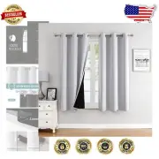 Chic Greyish White Noise-Reducing Blackout Curtains - Stylish Thermal Drapes Set