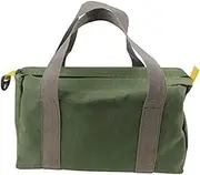 16 Inch Wide Mouth Tool Bag, Heavy Duty Canvas Tool Storage Bag for Men, Large Capacity Tool Tote Bag for Electricians, Power Tool Organizer Pouch
