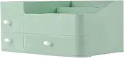 Large Make Up Organizer with Drawers, Cosmetic Storage Box with 3 Drawers & 8 Compartments, Desk Organiser Display Box for Makeup Skincare Jewellery Stationery Desk Dressing Table Home Office (GN)