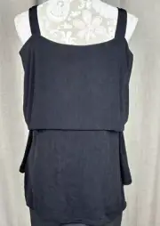 Chico's Traveller 3 Way Tunic Long Sleeve Top Black Chico's Size 2 (12-14) NWT