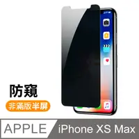 在飛比找PChome24h購物優惠-iPhone XS Max 高清防窺 非滿版 9H 鋼化膜 